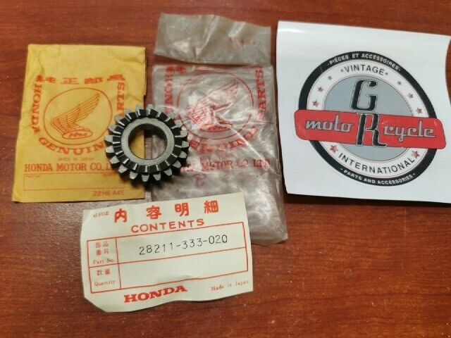 NOS Honda CB350F CB400F KICK STARTER PINION 28211-333-020 H98
