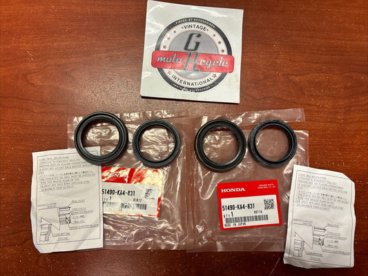 NOS Honda CR125R CR250R XR600R XR650L FRONT FORK SEAL SET 51490-KA4-831 H139