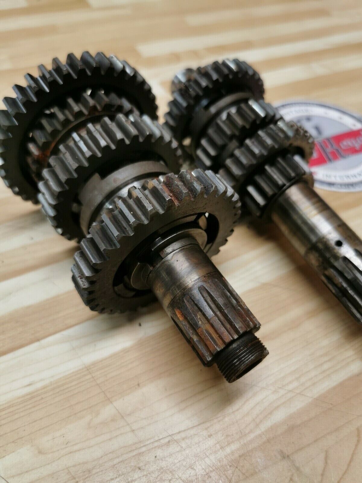 Yamaha DT250 1976 transmission mainshaft countershaft main couter shaft gear