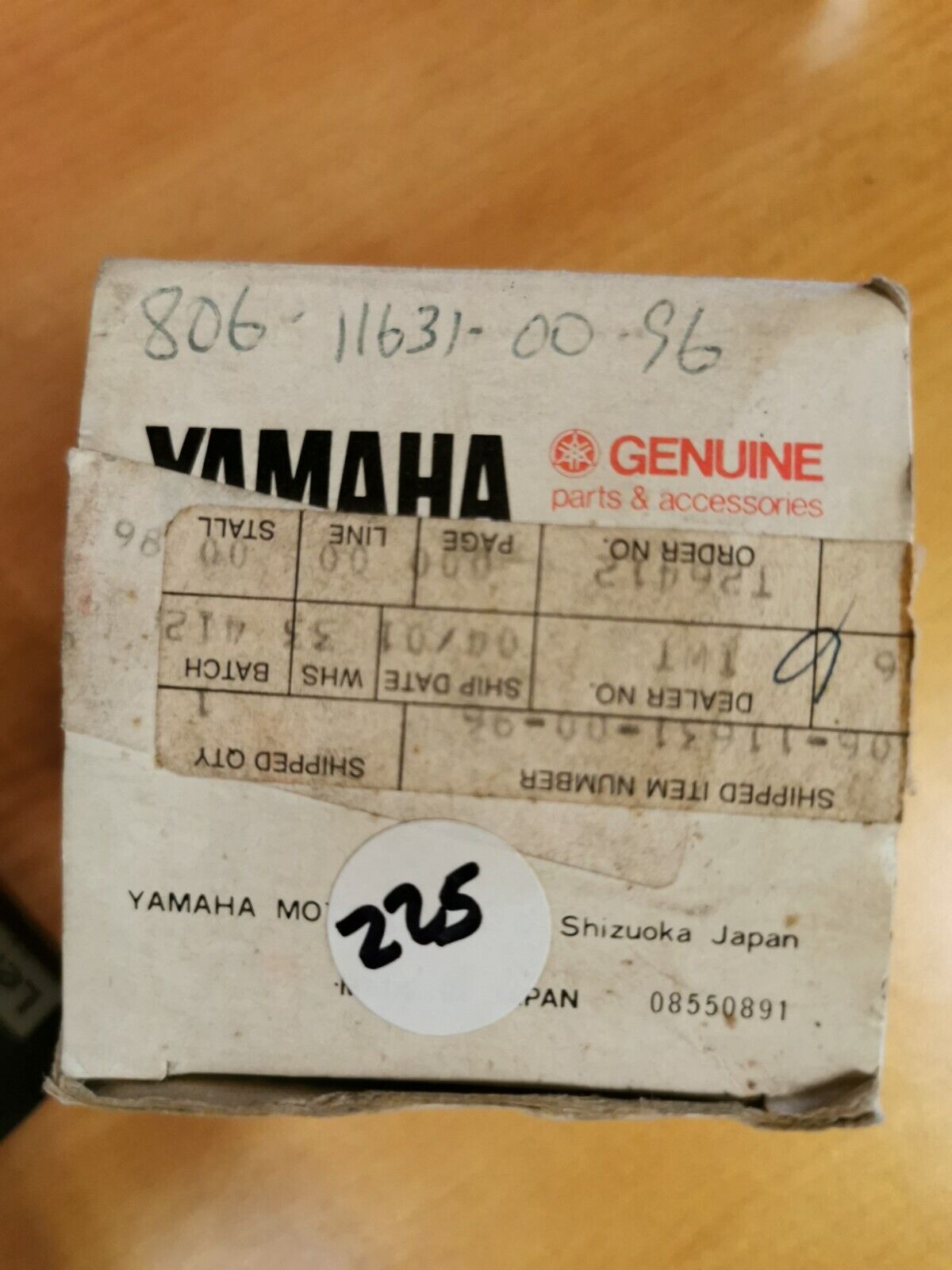 NOS YAMAHA    SL338 Piston  STD    806-11631-00-96  Y46