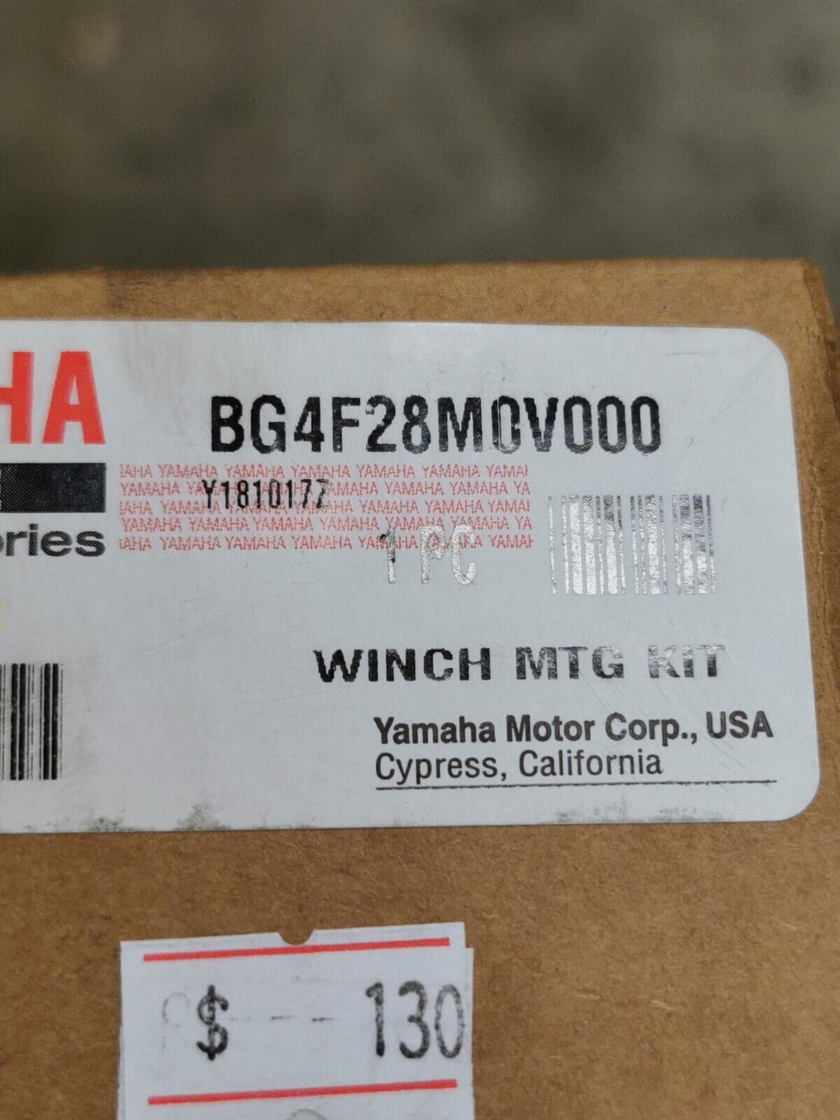 NOS YAMAHA FRONT WINCH KIT WARN 97160 BG4-F28M0-V0-00
