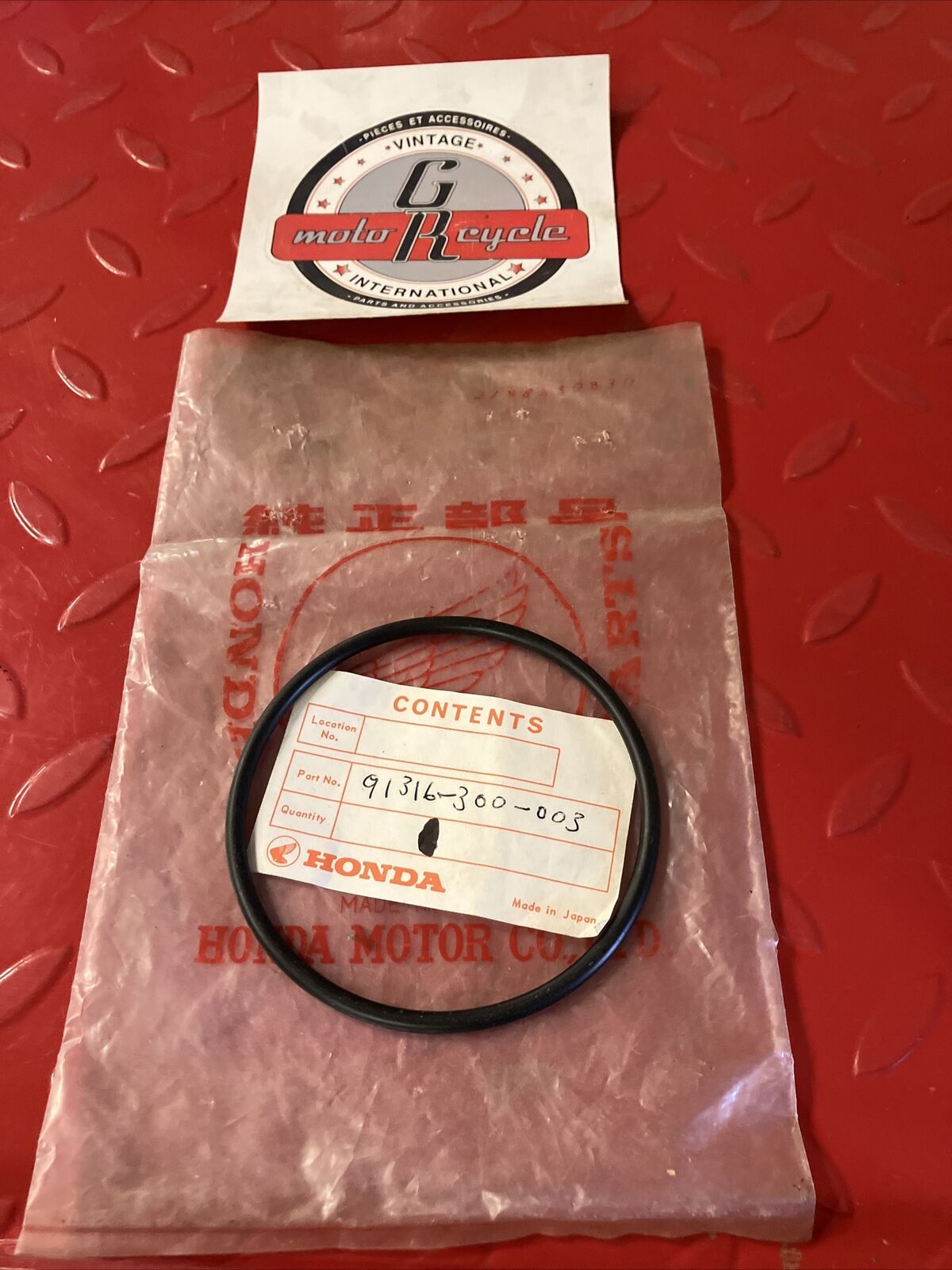 NOS HONDA O-RING (89X4.5) 91316-300-003 H24