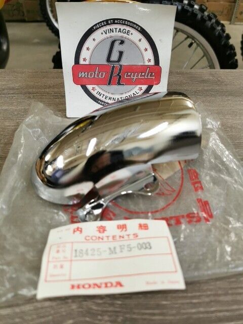 NOS HONDA VT500C 1983 1984 EXHAUST HEAT SHIELD CHAMBER COVER 18425-MF5-003 H74
