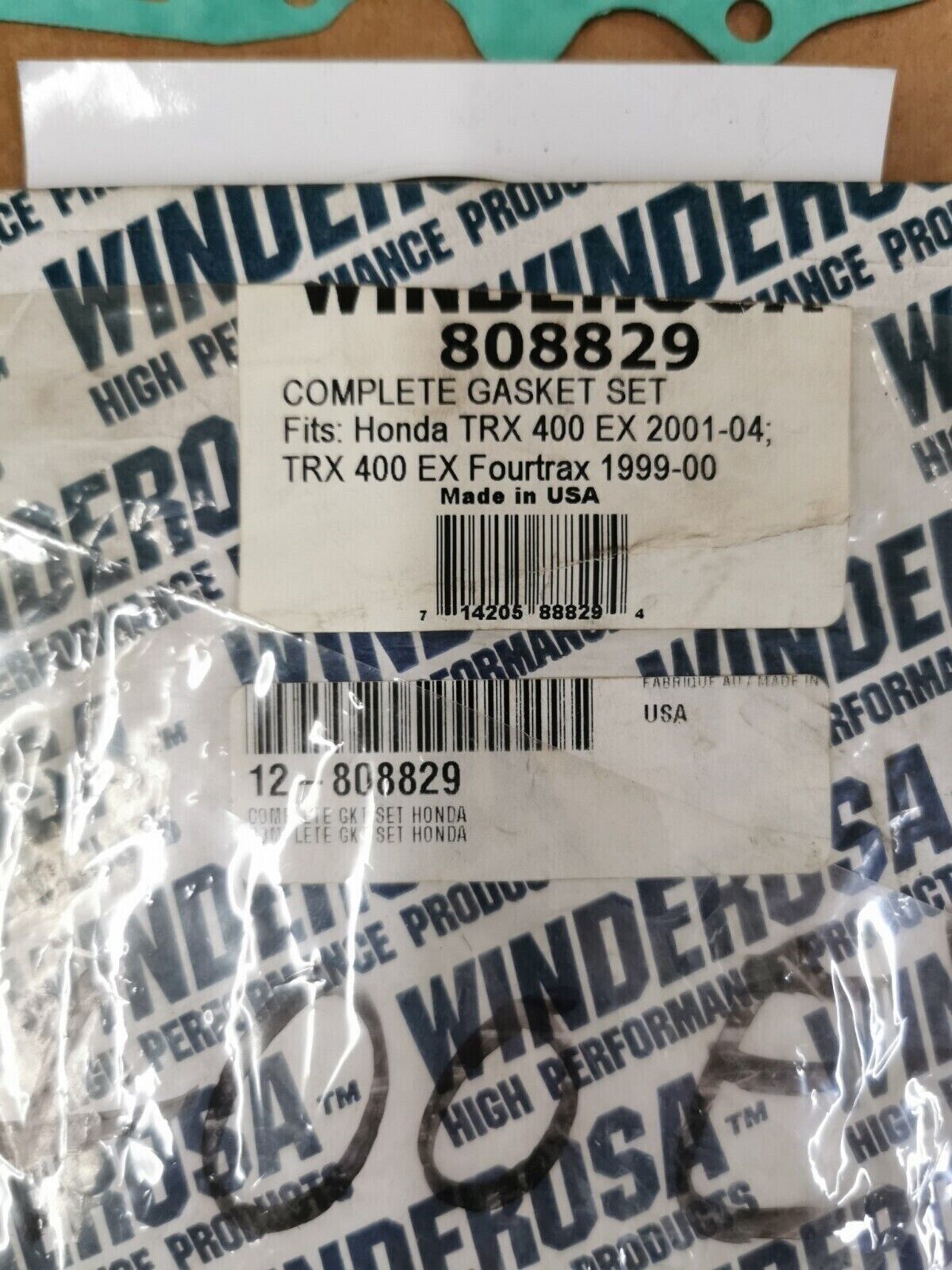 NOS WINDEROSA HONDA TRX400 TRX400EX 2001 - 2004 INCOMPLETE GASKET KIT 808829 J48