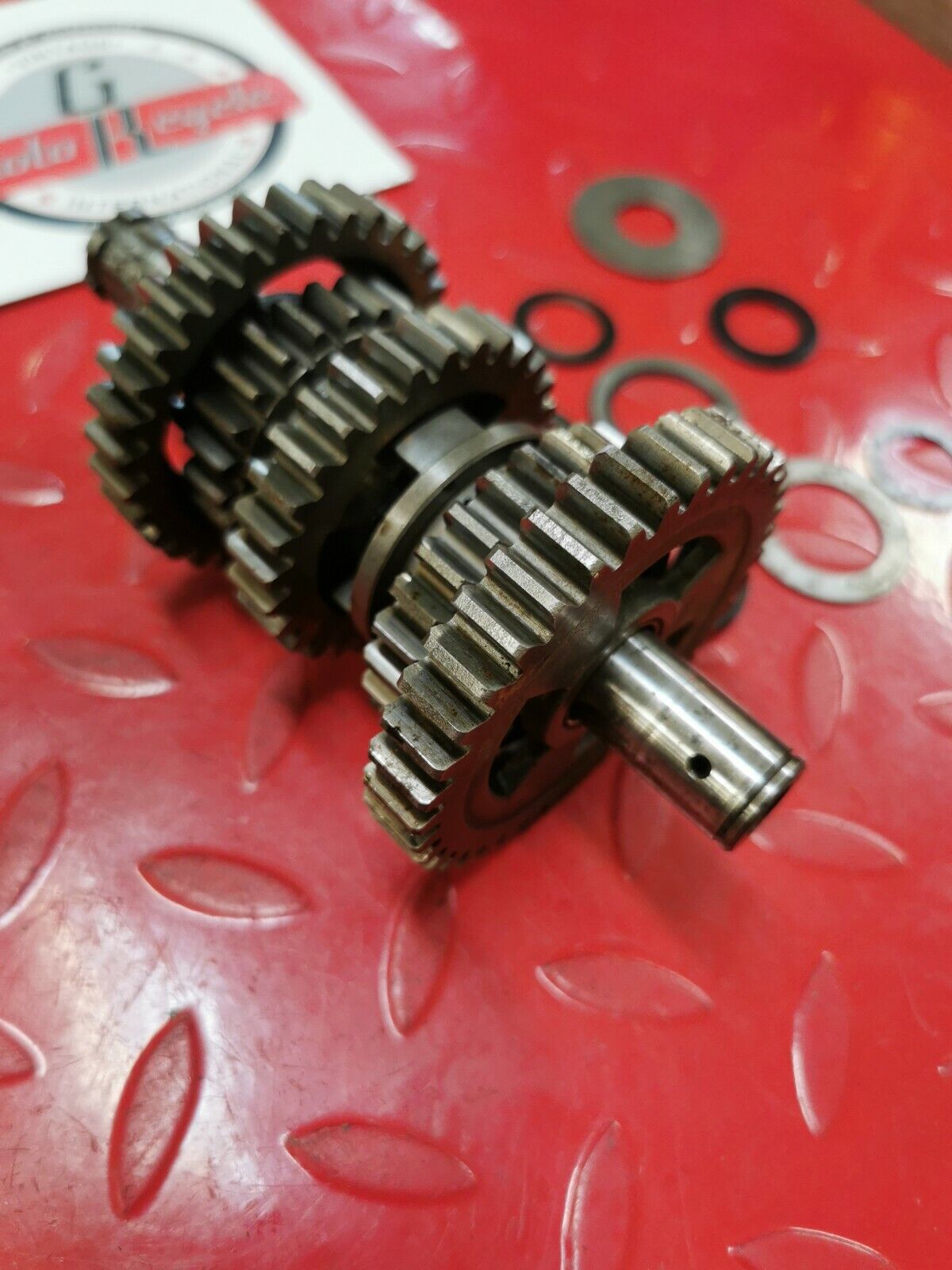 Honda MT250 1975 transmission mainshaft countershaft main counter shaft gear