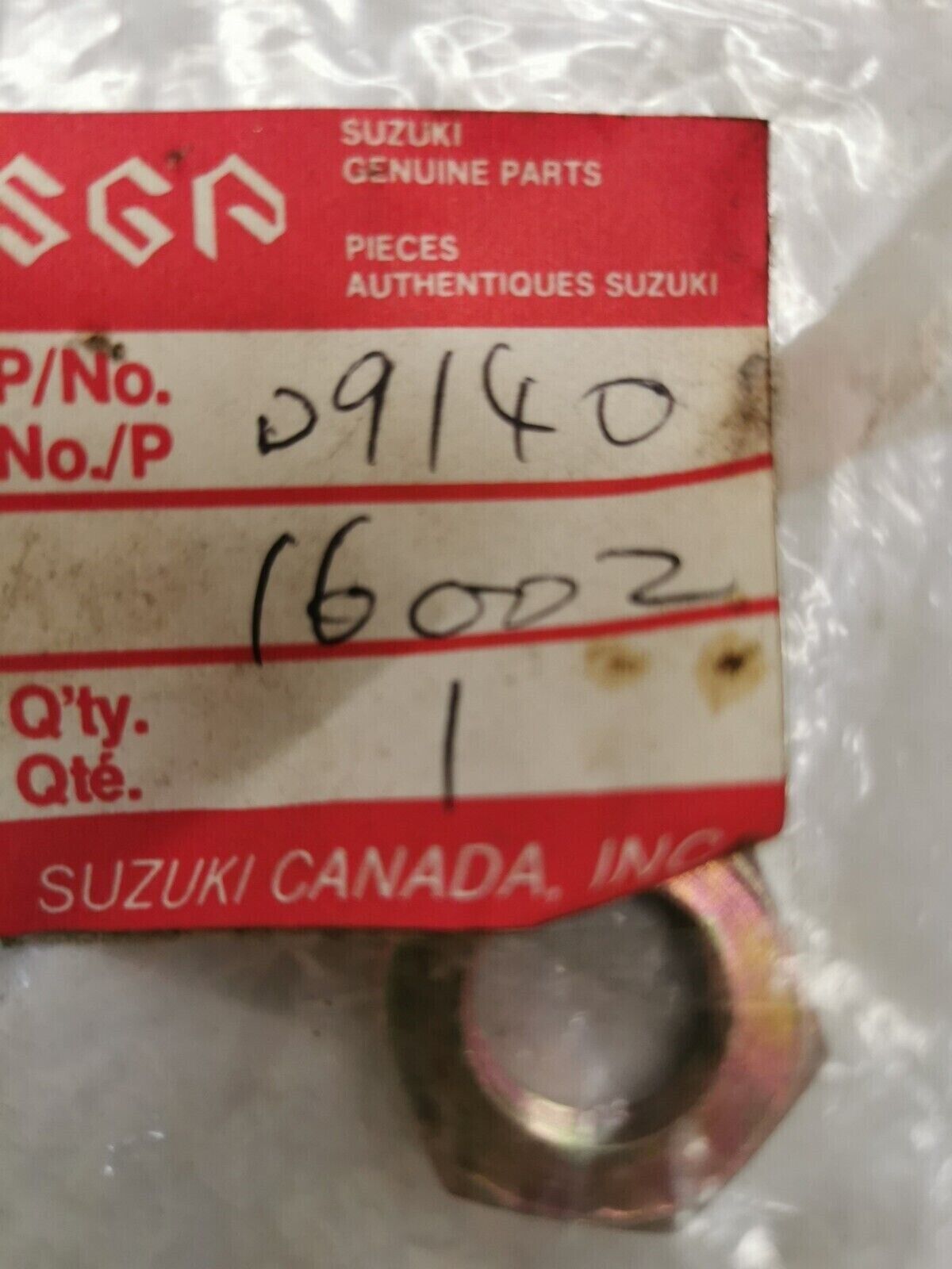 NOS SUZUKI RM125 AN400ZA NUT 09140-16002 S29