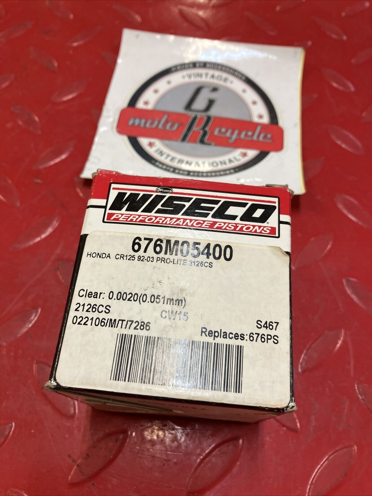 NOS Wiseco CR125R 1992 - 2003 FULL PISTON KIT 676M05400 54MM J5