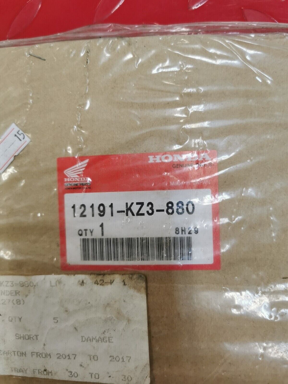 NOS Honda CR250R 1992 - 2001 GASKET CYLINDER 12191-KZ3-880 H10