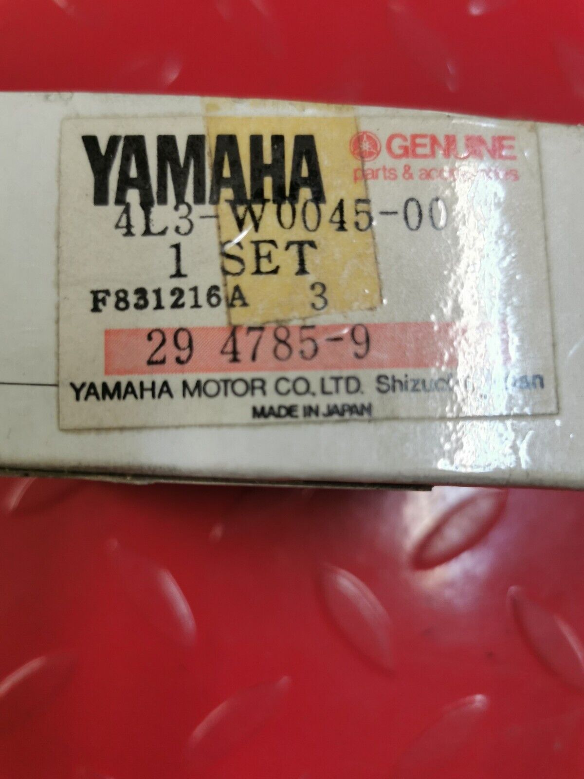 NOS YAMAHAXJ550 BRAKE PAD KIT 4L3-W0045-00-00 SUPERCEDED 23W-W0045-02-00 Y28