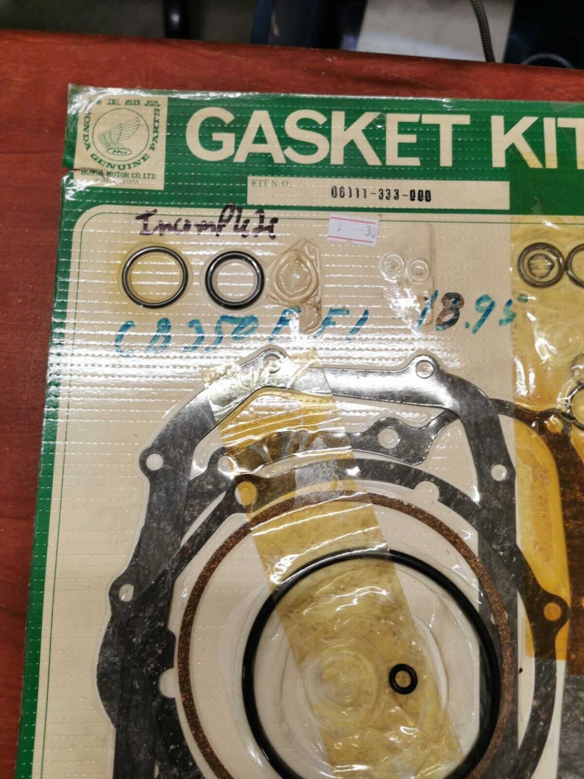 NOS Honda CB350/F GASKET KIT B INCOMPLETE 06111-333-000 H66