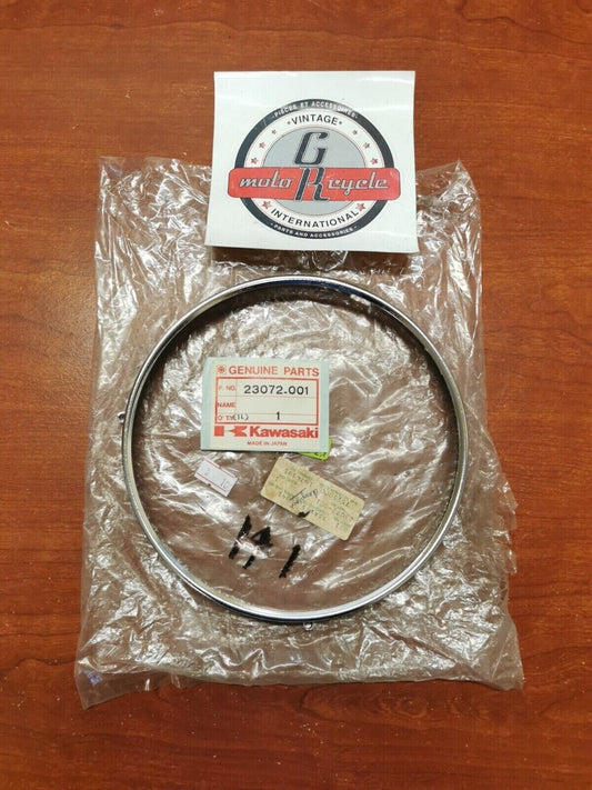 NOS Kawasaki Z1 KZ900 KZ650 KZ1000 KZ550 HEAD LAMP RETAINER RING 23072-001 K34
