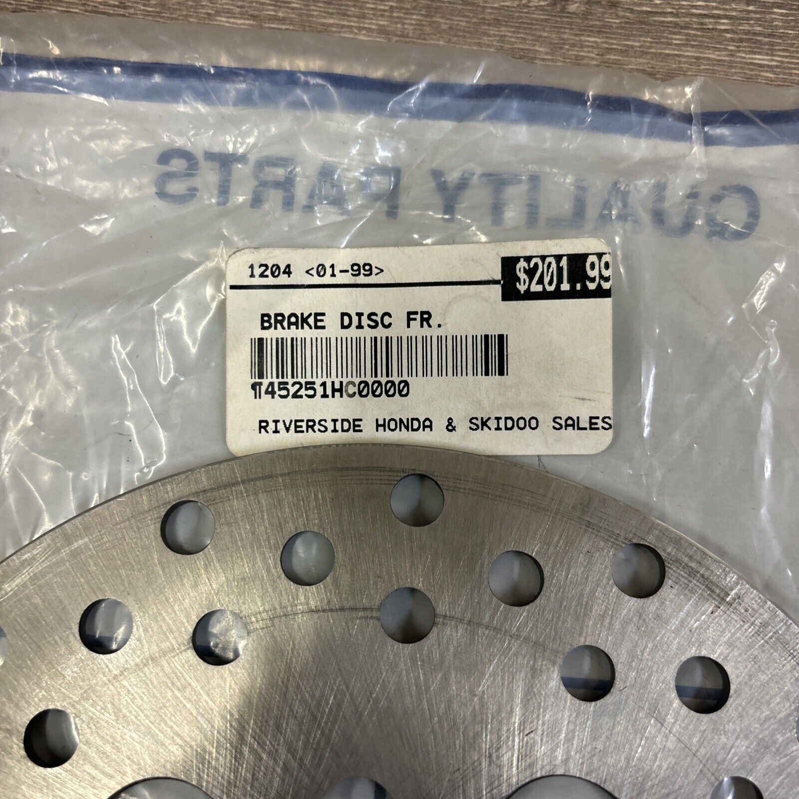 NOS Honda TRX250R TRX250X TRX300EX FRONT BRAKE DISK 45251-HC0-000 H114