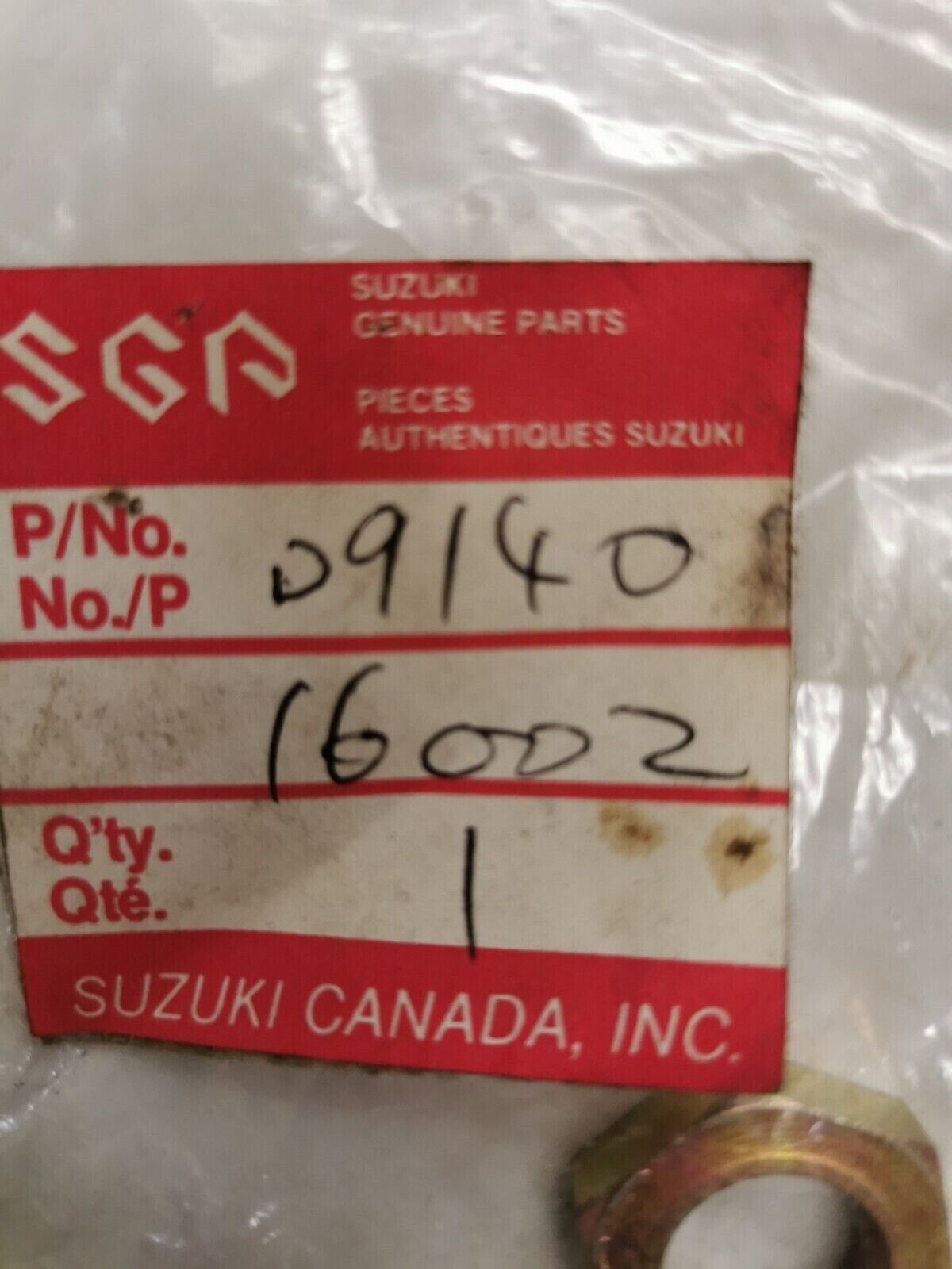 NOS SUZUKI RM125 AN400ZA NUT 09140-16002 S29
