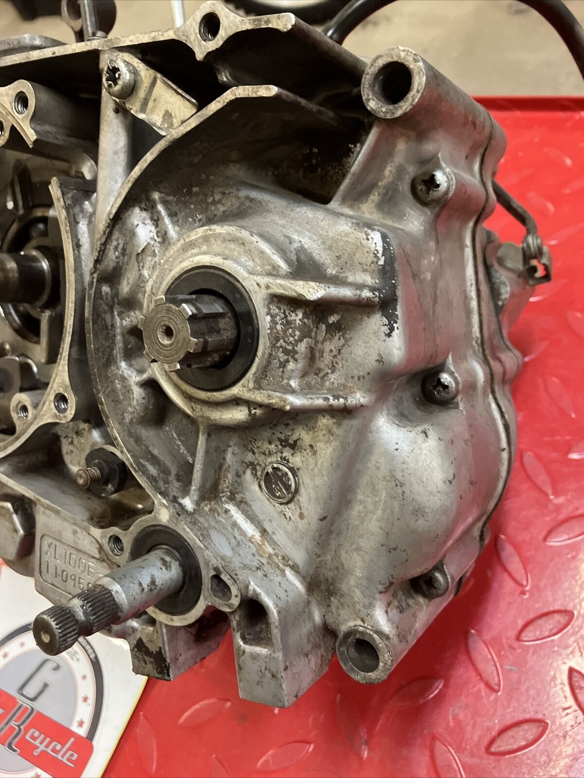 Honda XL100 1975 engine motor bottom end crankcase crankshaft transmission