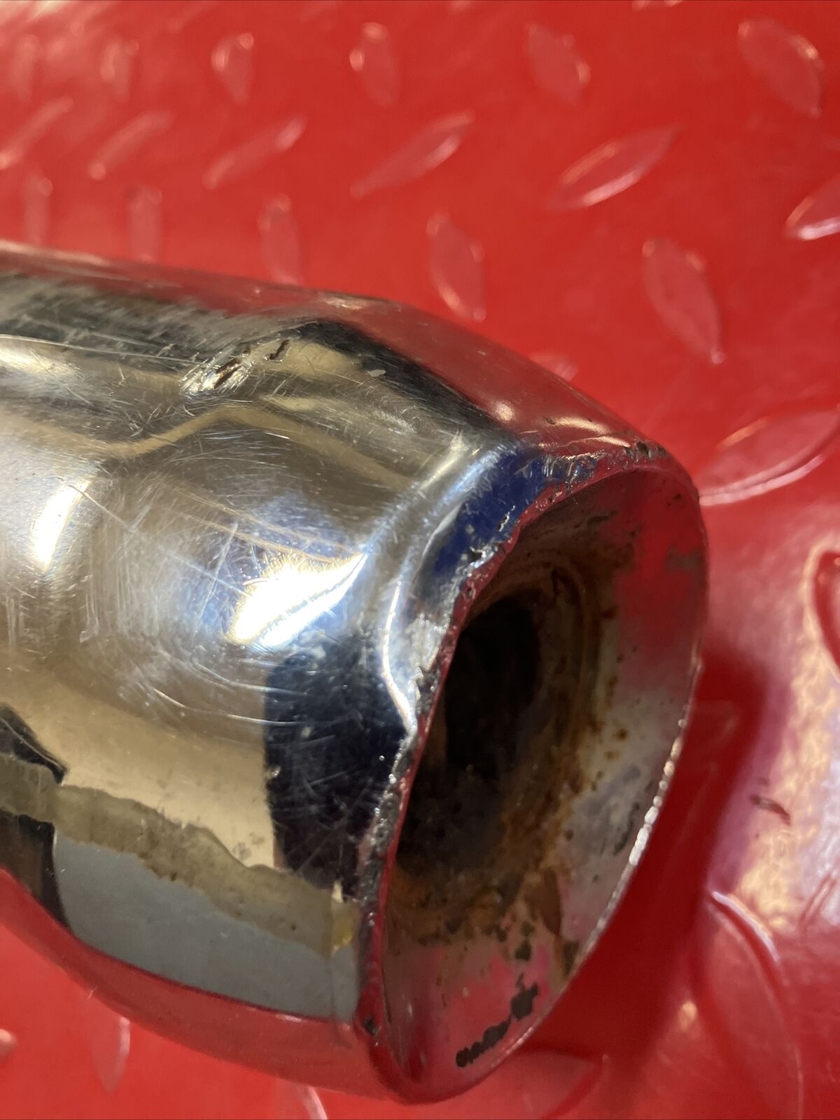 Yamaha RD400 1977 right exhaust pipe silencer 1976 1978