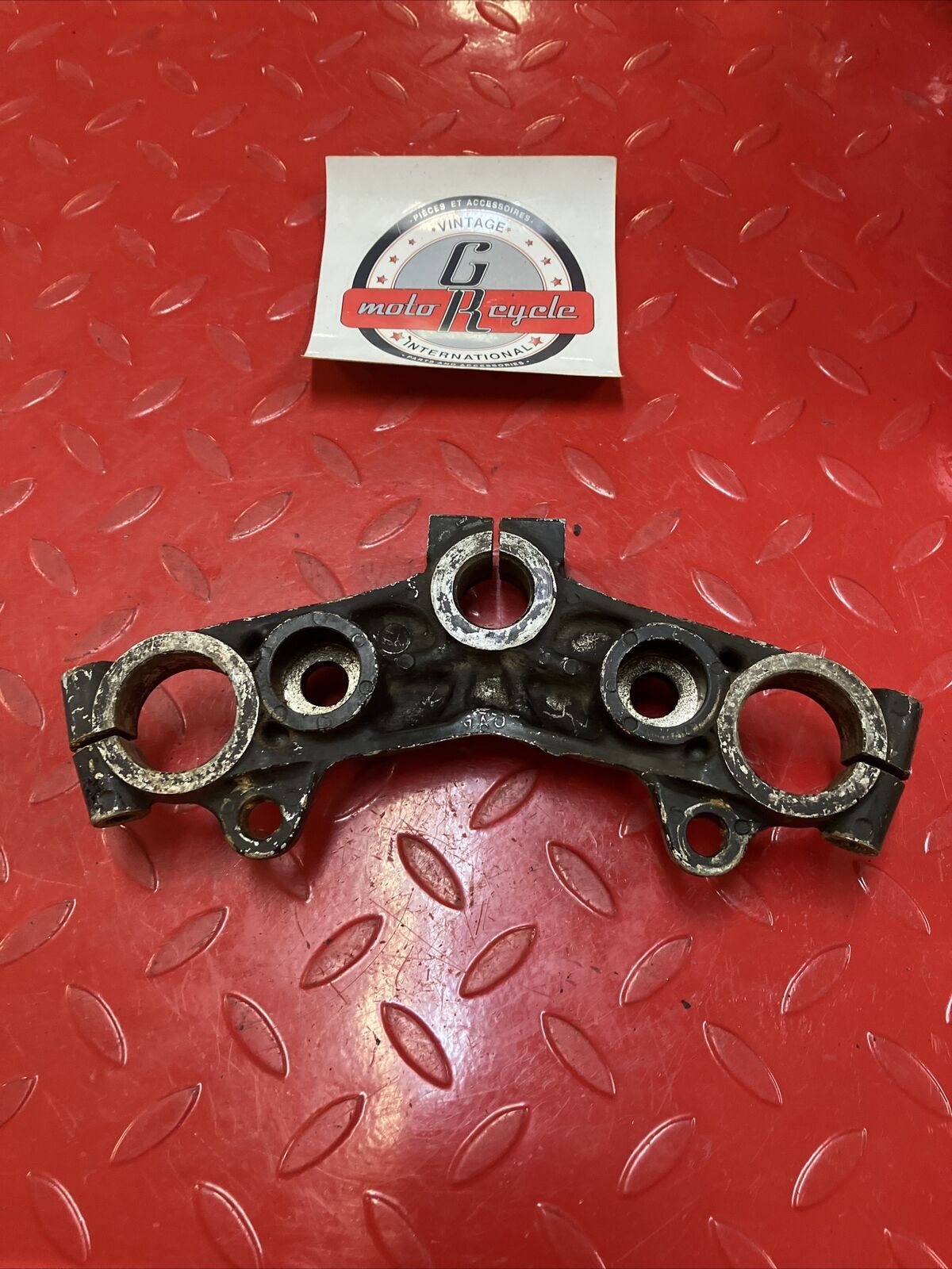 Yamaha RD400 1977 steering stem triple tree clamp handle crown 1976 1978 2