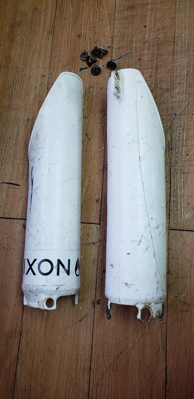 CR125R 1990 front fork guard protector plastic CR250R CR500R 1991 51620-KZ3-000