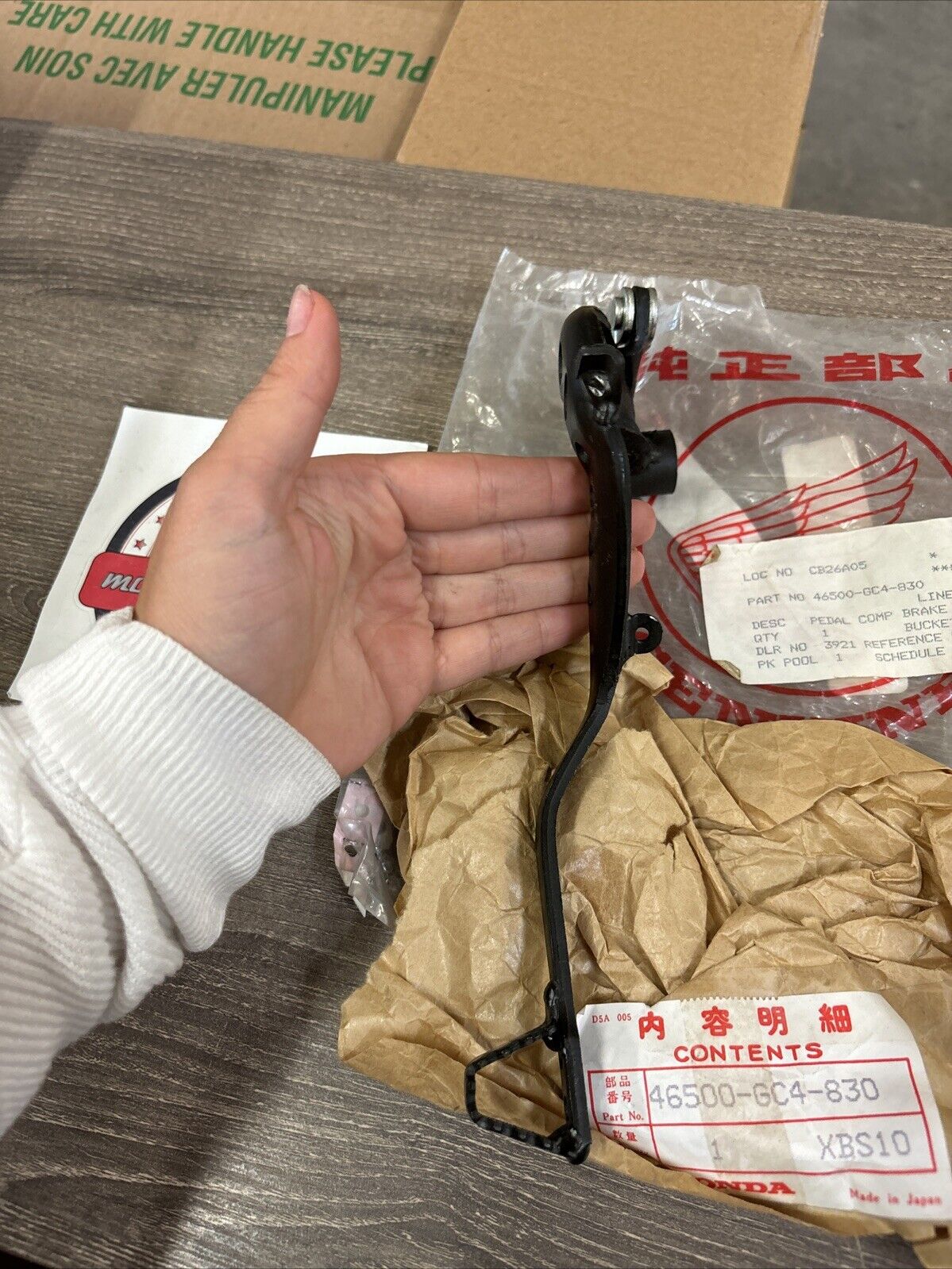 NOS Honda 1985 - 1991 1994 CR80R BRAKE PEDAL 46500-GC4-830 H115