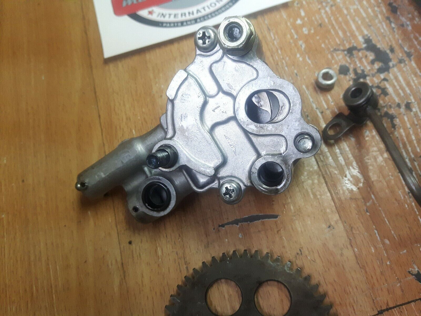 Honda XL600R 1984 oil pump gear sprocket line pipe 15100-MG3-000 15105-MG3-000
