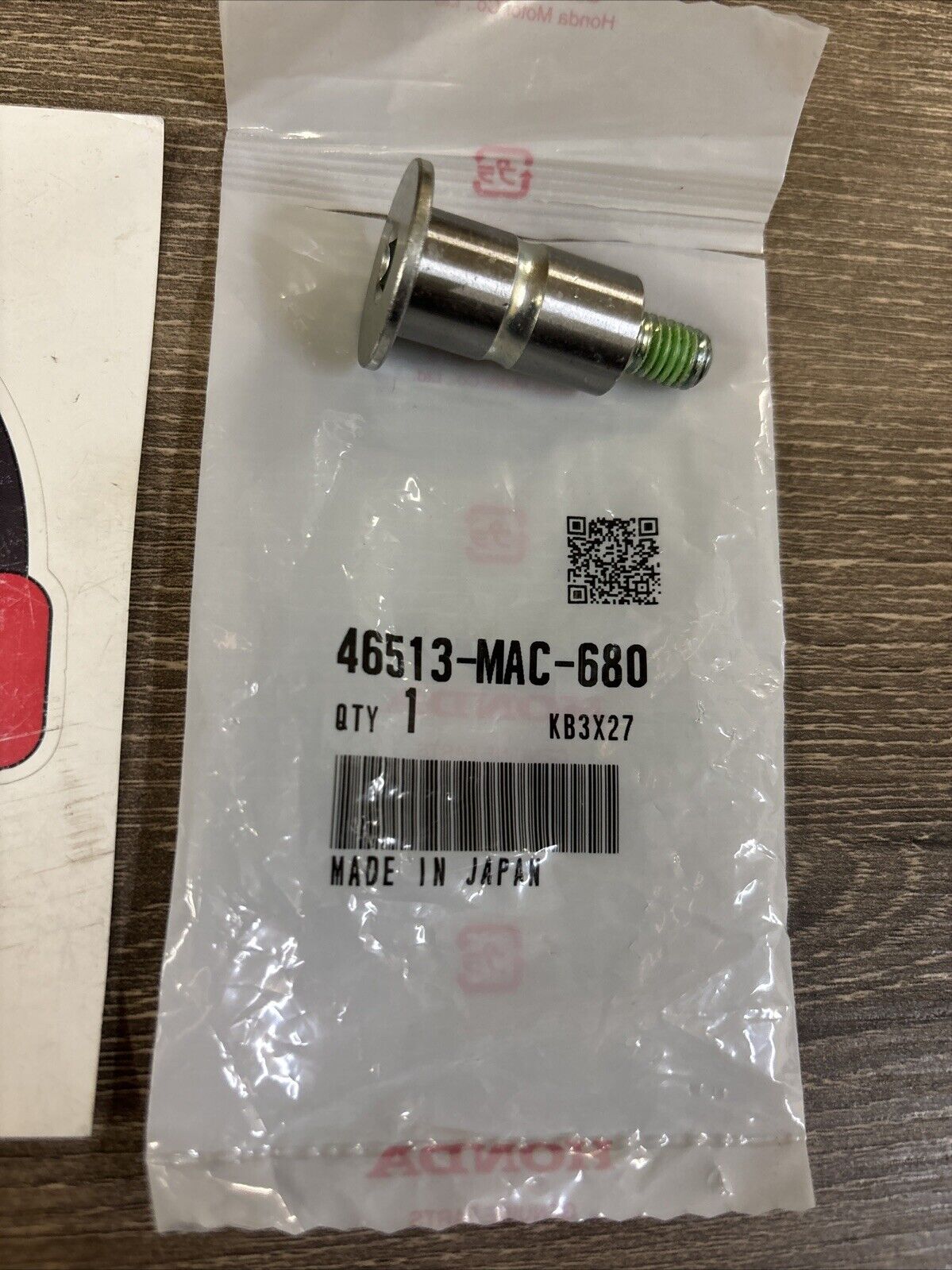 NOS Honda CR500R CR80R CR85R CR85RB BRAKE PIVOT SHAFT 46513-MAC-680 H138