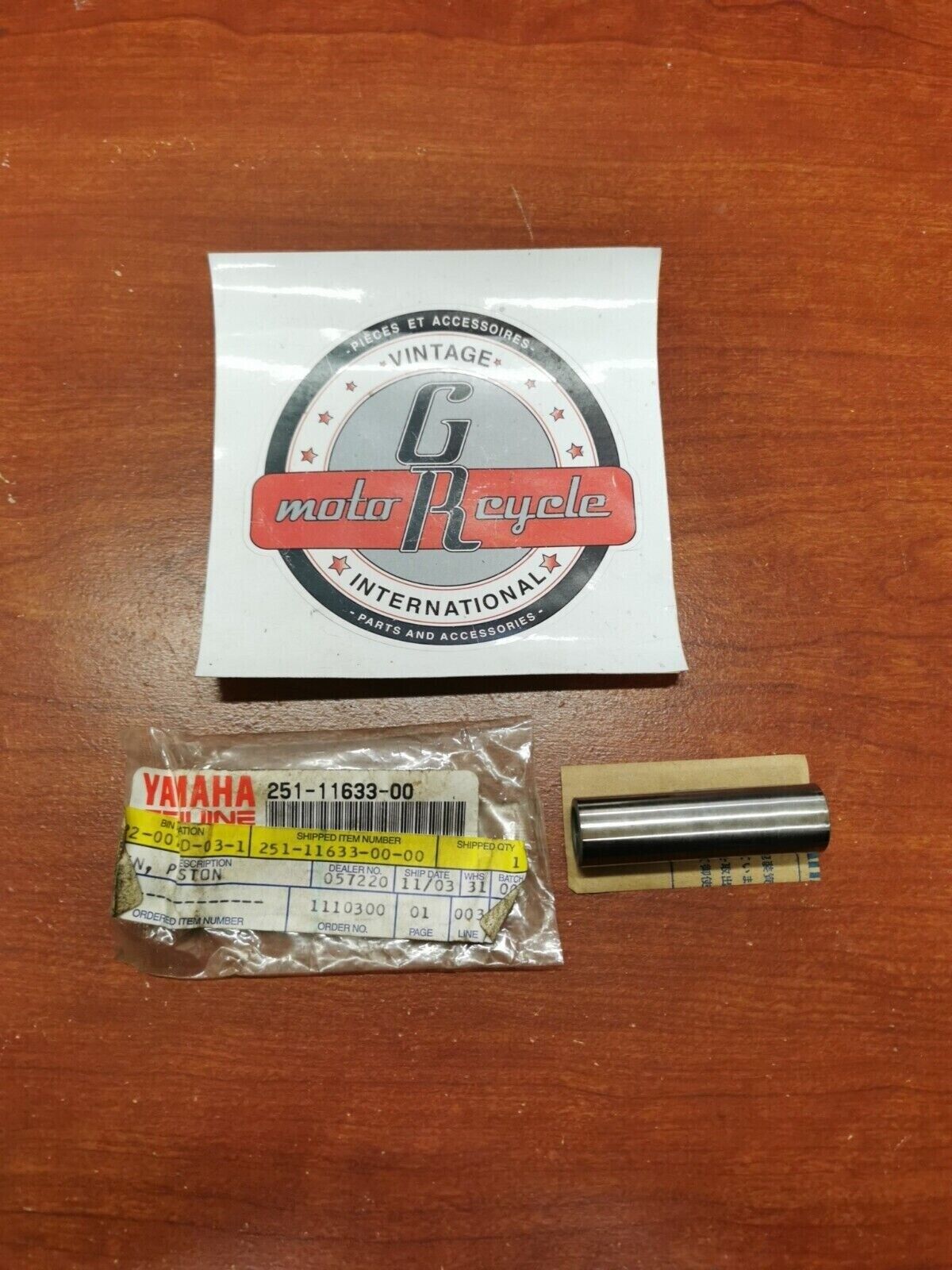 NEW NOS Yamaha TY175 MX175 AT1 AT2 CT2 DT175 PISTON PIN 251-11633-00-00 Y93