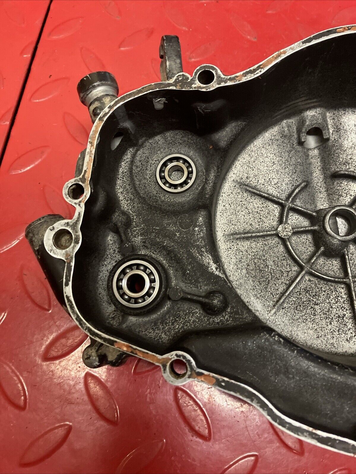 Kawasaki KX125 1987 Right crankcase clutch cover 1985 1986