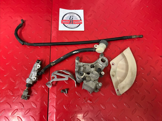 Honda CR250R 1991 Rear brake assembly caliper master cylinder hose 125 500 1990