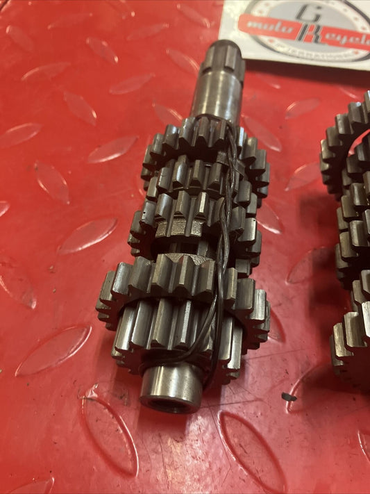 Honda CR125R 1984 transmission mainshaft countershaft gear 23210-KA3-740