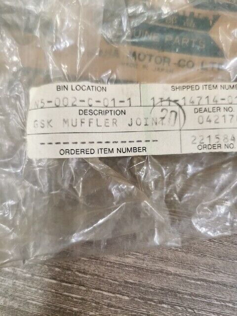 NOS YAMAHA VIRAGO XV750OU XV1100B XV750F GASKET MUFFLER 1T1-14714-01-00 Y156