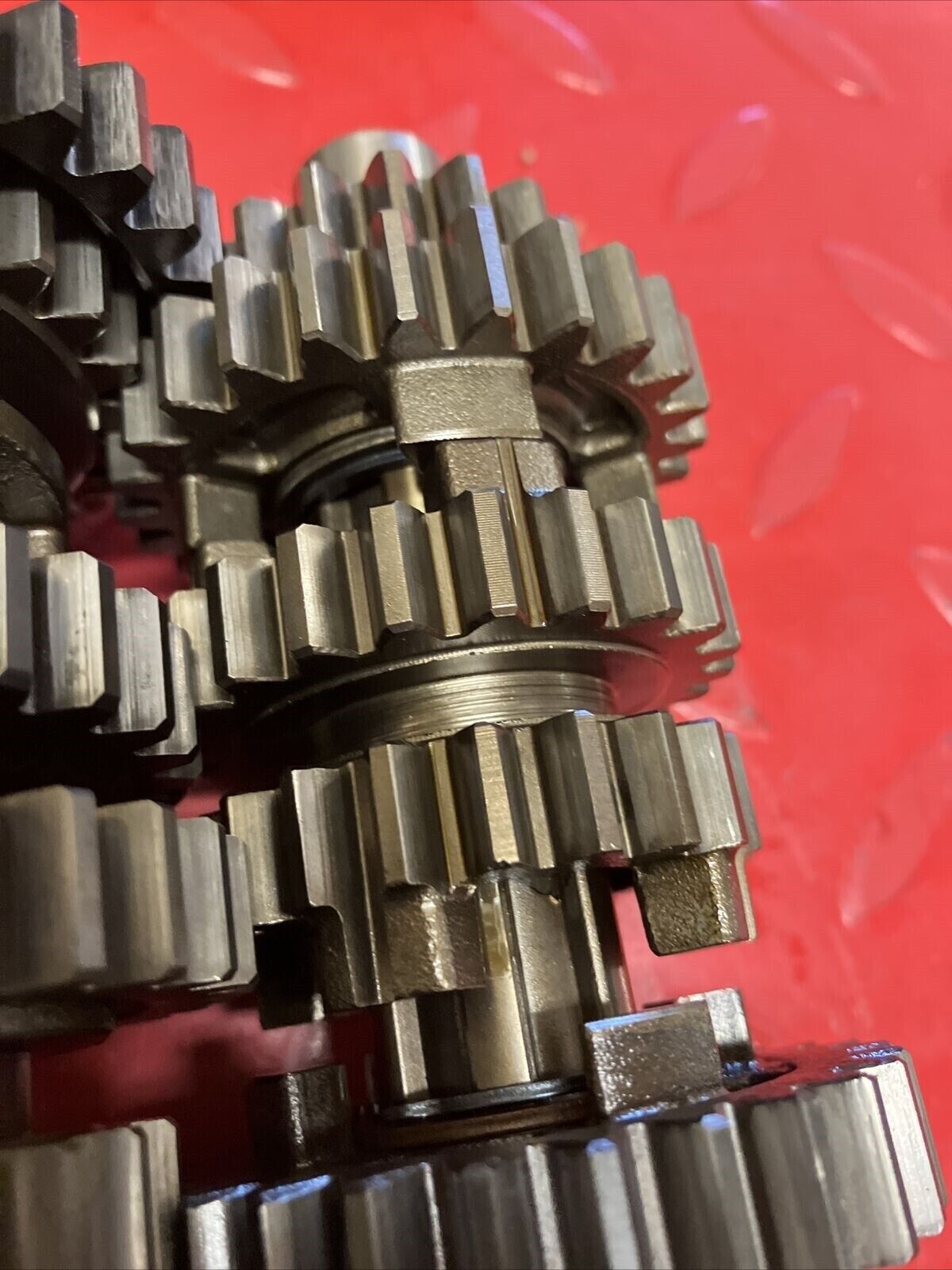 Honda XL350R 1986 transmission mainshaft countershaft main counter shaft gear