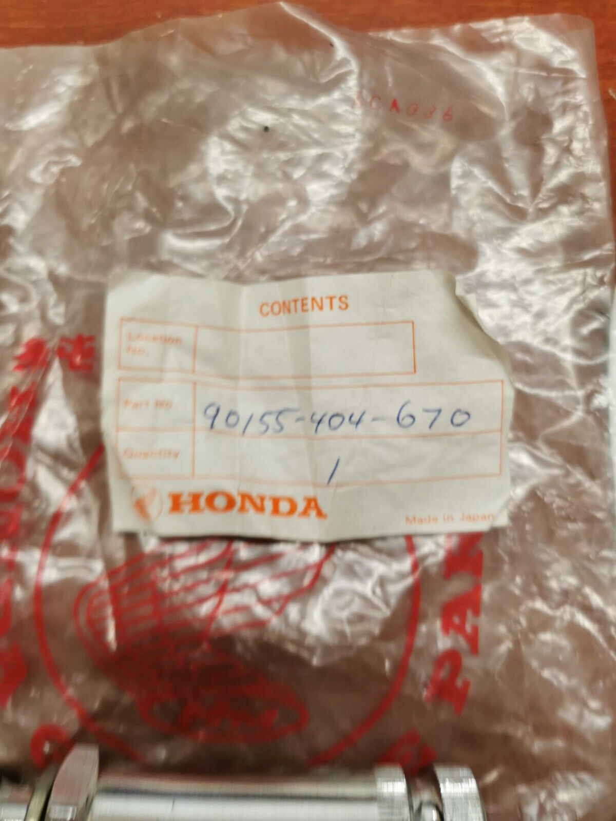 NOS Honda 1977 1978 CB550K REAR TURN SIGNAL MOUNT BOLT 90155-404-670 H64