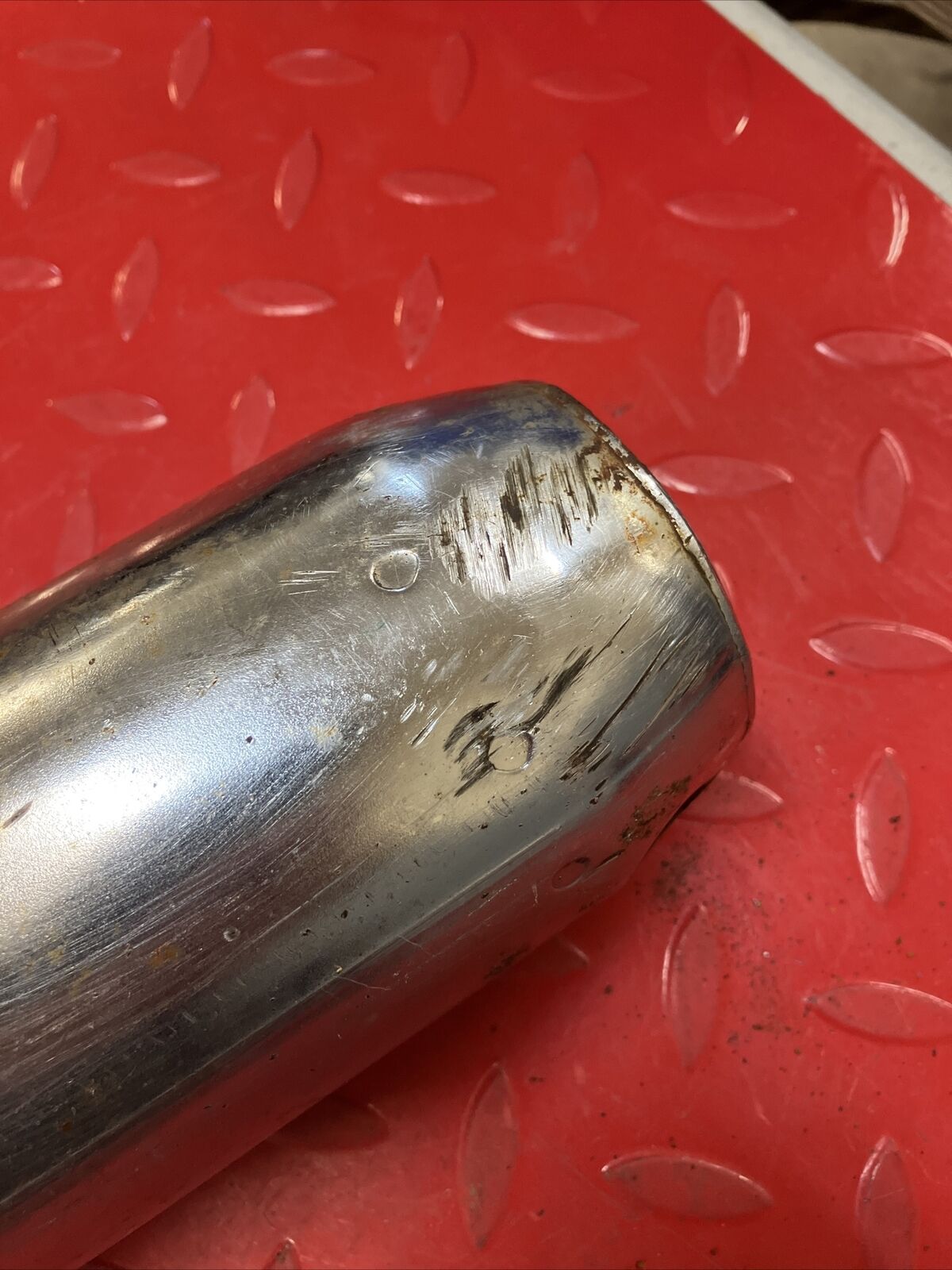 Yamaha RD400 1977 Left exhaust pipe silencer 1976 1978