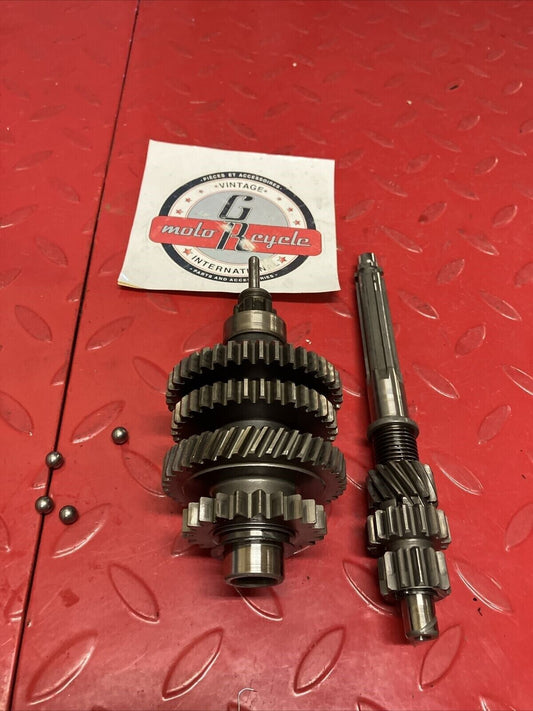 Yamaha LB50 1975 1F1 Chappy 50 transmission assembly mainshaft countershaft gear