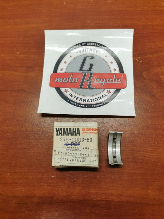 NOS Yamaha BALANCE WEIGHT PLANE BEARING 26H-11413-50-00 SUB. 26H-11413-52-00 Y98