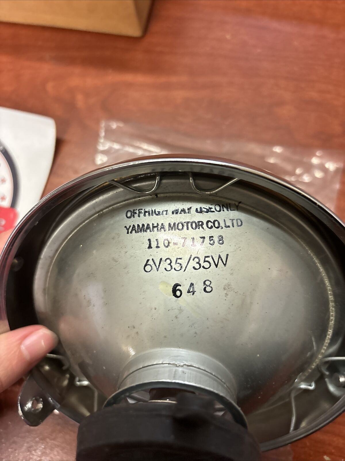 NOS Yamaha 1981 TT500 1977 TY250 HEAD LAMP UNIT 493-84110-61-00 Y172