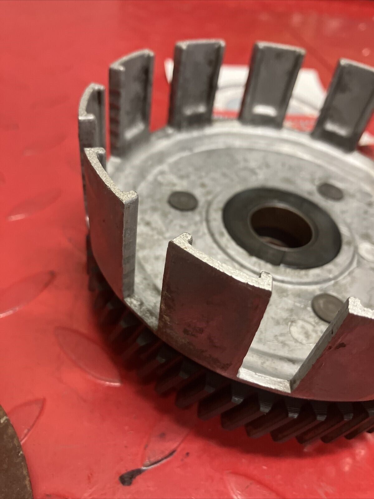 Suzuki RV125 1975 clutch basket hub pressure plate assembly