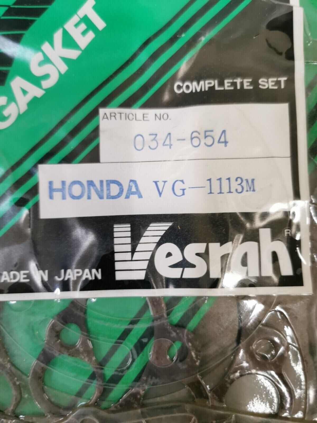 NOS VESRAH HONDA CR125R 1987 - 1989 INCOMPLETE GASKET SET VG-1113M J28