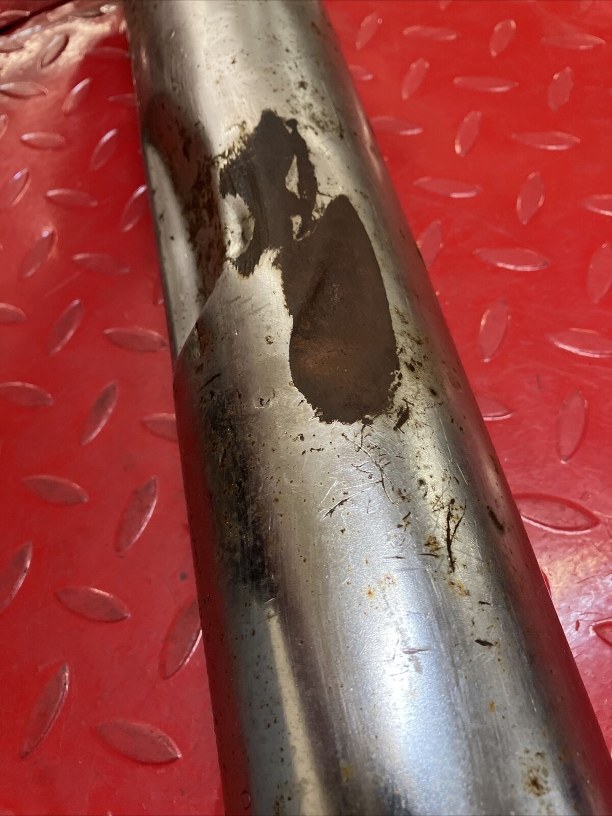 Yamaha RD400 1977 Left exhaust pipe silencer 1976 1978