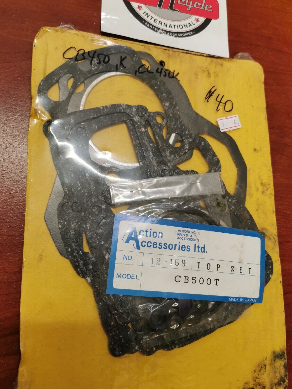 NOS Honda CB500T TOP END GASKET KIT COMPLETE H37