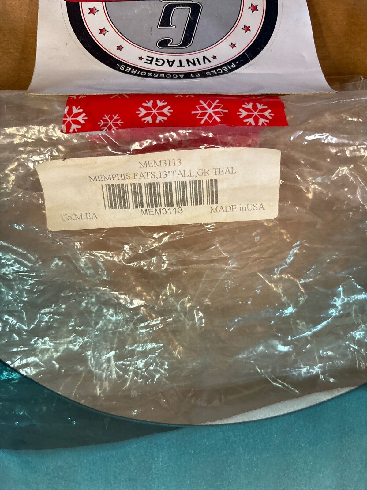 NOS MEMPHIS SHADES MEMPHIS FATS BOBBED 13" GRADIENT TEAL WINDSHIELD MEM3113