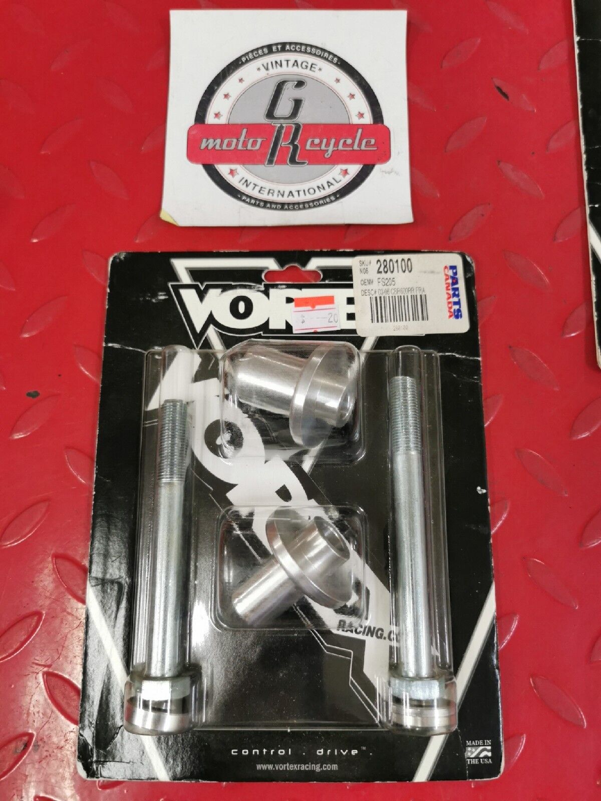 NOS VORTEX HONDA CBR600RR 2003 - 2006   FRAME SLIDER BASE KIT  FS205 J17