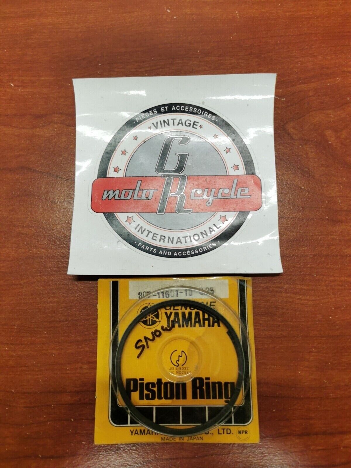 NOS Yamaha SL396 SW396 GP396 PISTON RING SET 1ST (0.25) 807-11601-10-00 Y98