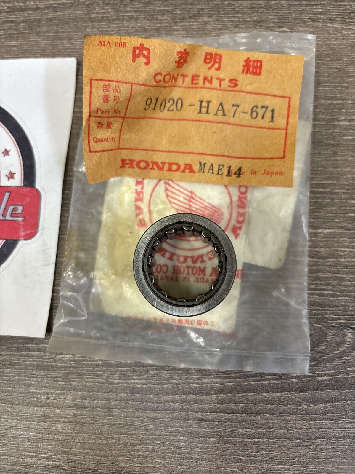 NOS Honda TRX350 TRX350D NEEDLE BEARING 22X34X20 91020-HA7-671 SUB H131