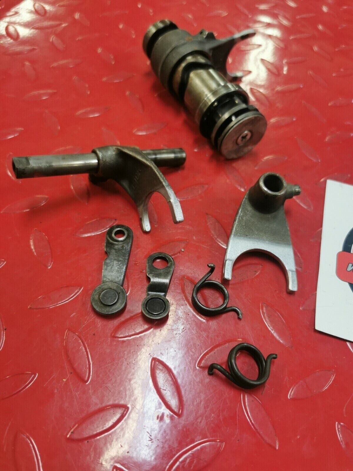 Honda MT250 1975 transmission gearshift gear shift drum cam forks 24301-357-030