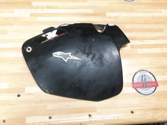 Honda CR250R 1991 Left side panel cover number plate plastic 83610-KZ3-700ZB