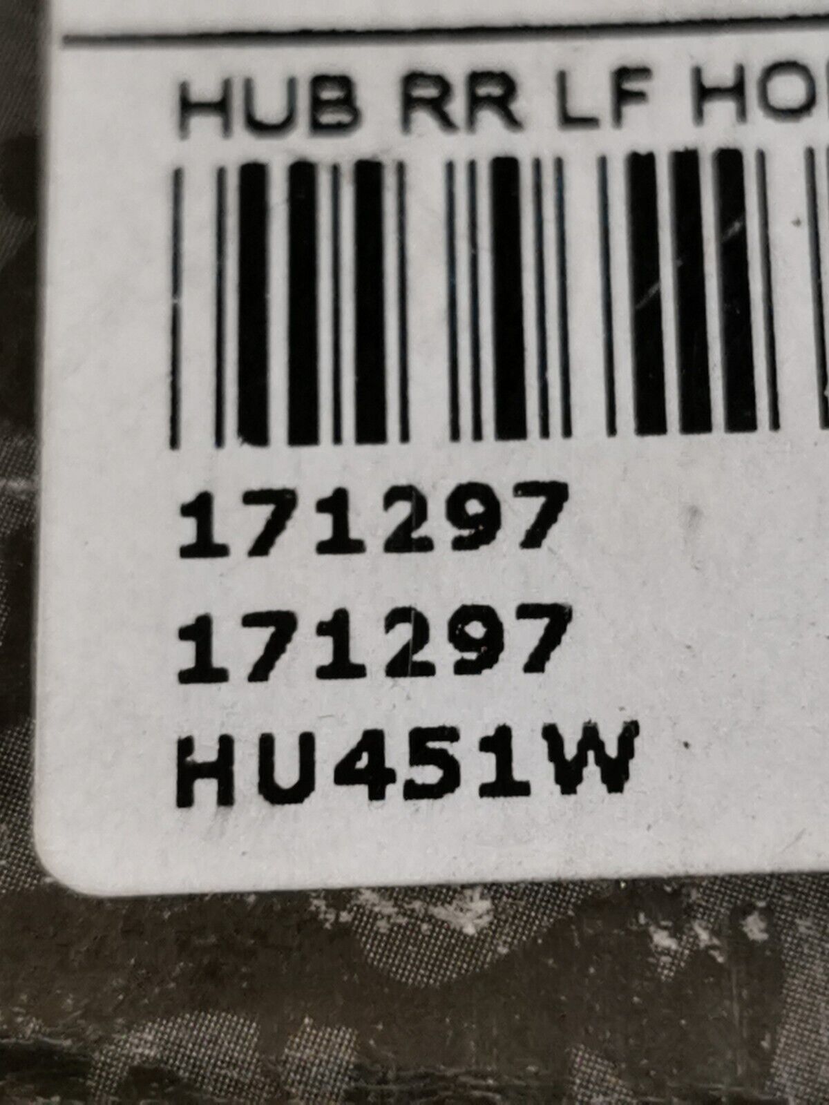 NOS KIMPEX Rear Axle Wheel Hub Left Driver Side 171297 HU451W J3