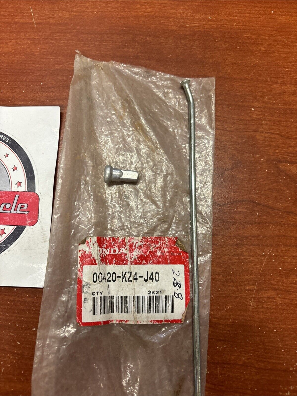 NOS Honda CR125R CR250R CRF250R CRF450R REAR INSIDE SPOKE 06420-KZ4-J40 H160