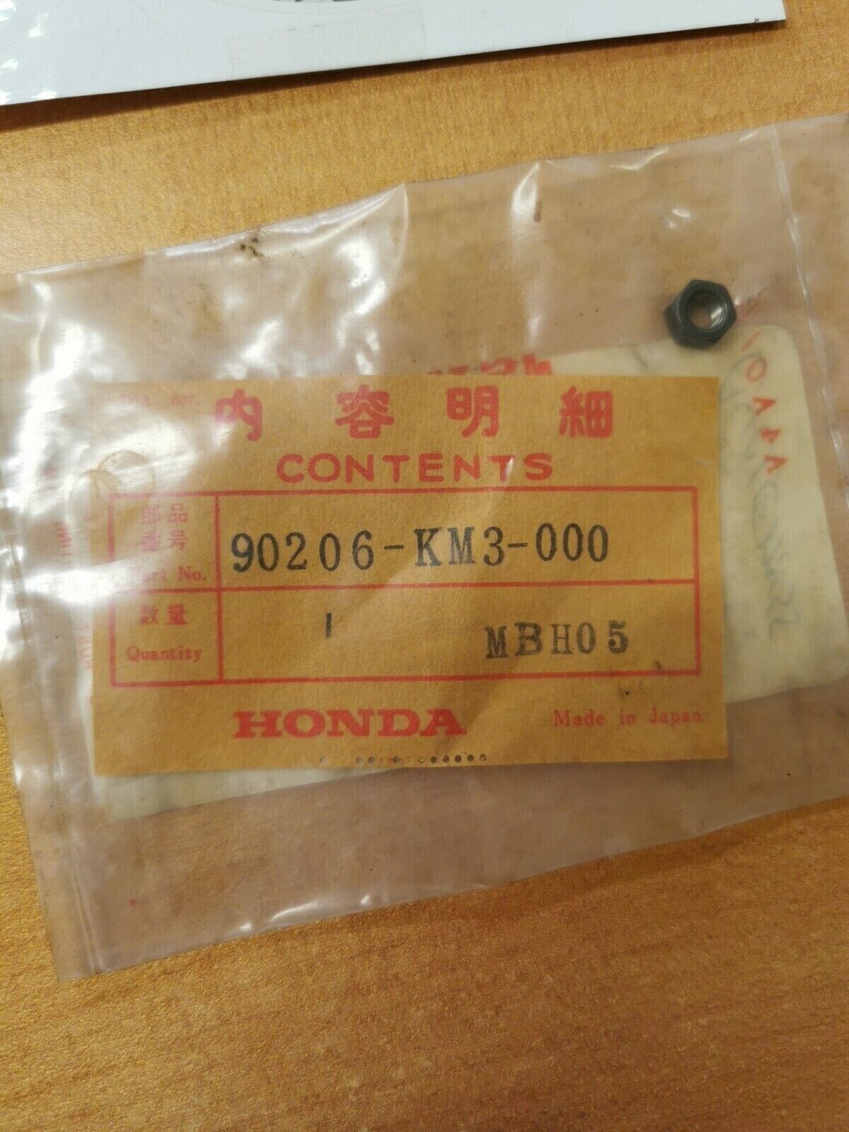 NOS Honda CB200 XL250 VF500 VTR250 TAPPET ADJUSTING NUT 90206-KM3-000 H26