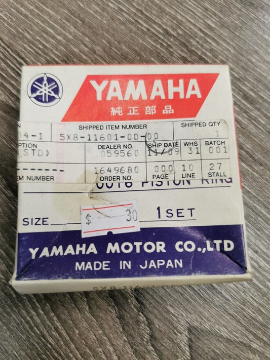NOS YAMAHA PISTON RING SET 2W6-11601-00 SUB 5X8-11601-00-00 SUB 3JM-11601-00 Y53