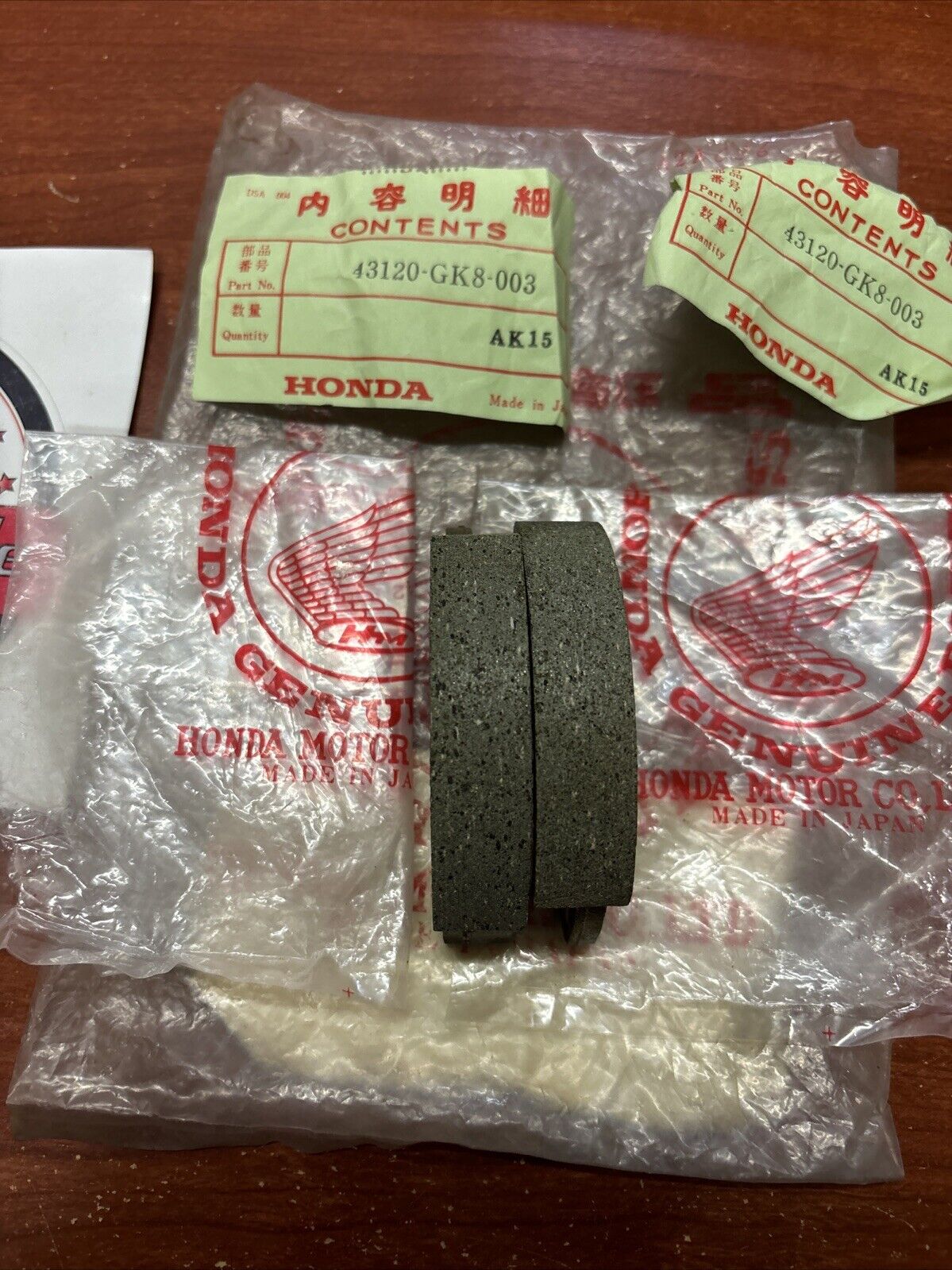 NOS Honda NQ50 D M NT50 BRAKE SHOE KIT 43120-GK8-003 SUB 43120-GK8-305 H155